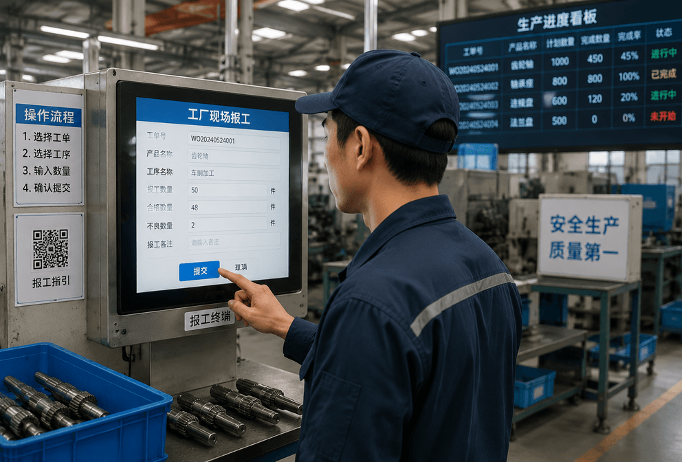 苏州某头部电子组件商:数字化产线报工效率提升 120%