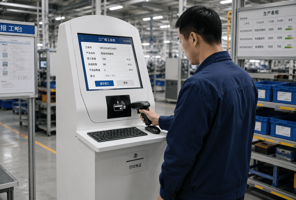 MOBIDATA 发布 BG100 报工台（SOP一体机）：集成打印扫描的智能工位终端